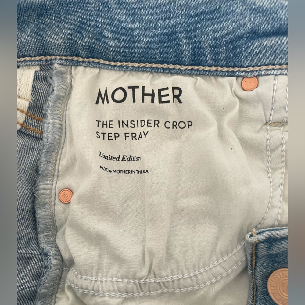 !NEW! Mother Insider Crop Step Fray Limited Edition Sz 25 - Picture 7 of 10